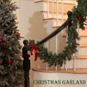 9 Feet Christmas Garland - Christmas Decorations - Carolina Pine Garland for Table, Fireplace, Mantle, Wall, Indoor Outdoor - Green Garland for Christmas Decorations - Free LED String Lights