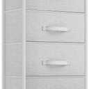 YITAHOME Dresser with 4 Drawers - Fabric Storage Tower, Organizer Unit for Bedroom, Living Room, Hallway, Closets - Sturdy Steel Frame