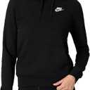 Nike Women's Sportswear Club Fleece Pullover Hoodie (Medium, Black/White)