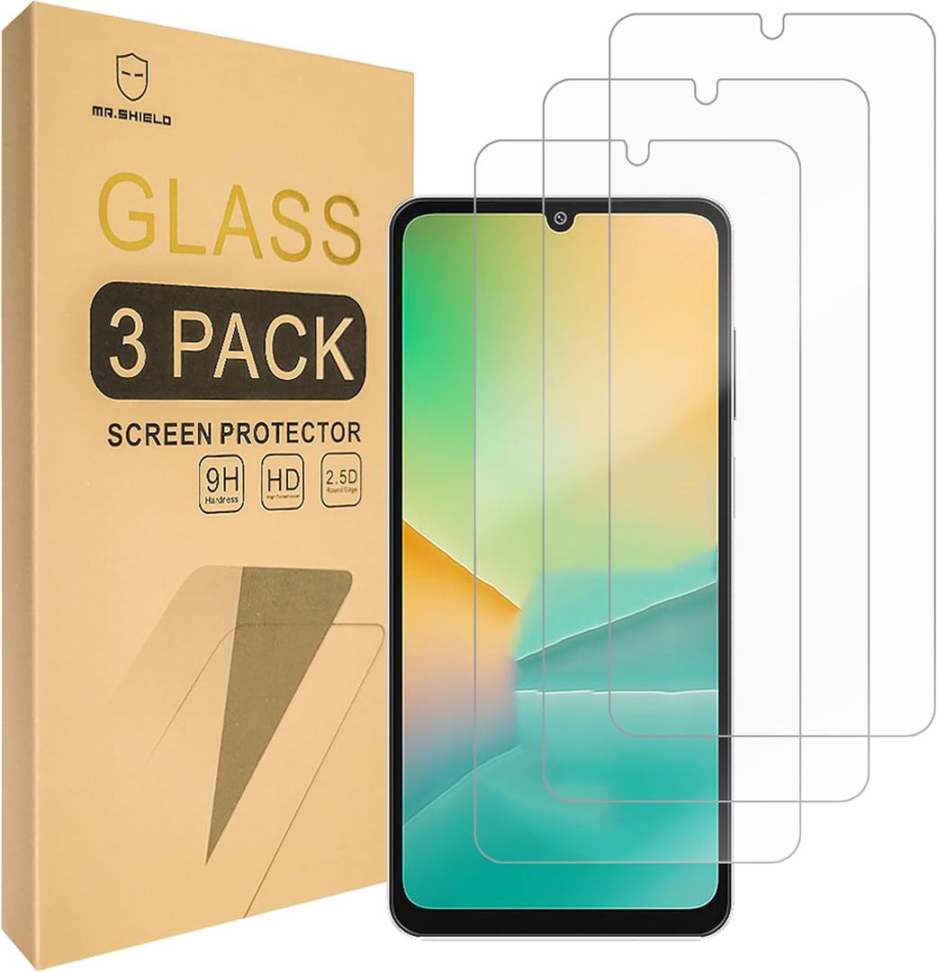 Mr.Shield Screen Protector compatible with Samsung Galaxy M06 5G / Galaxy F06 5G [Tempered Glass] [3-PACK] [Japan Glass with 9H Hardness]