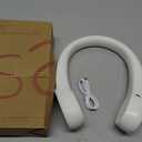 FrSara Neck Fan, Portable Personal Fan Strong Wind, 5200mAh, Air Volume,360 Cooling, No Hair Twisting, Air Volume On 2 Sides, Non-Slip, Quick Charge, Long Use Time, Birthday Gift for Women, Dad, Men (White)