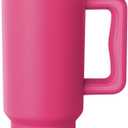 Simple Modern 40 oz Tumbler with Handle and Straw Lid | Leak-Proof Insulated Stainless Steel Water Bottle Travel Mug Cupholder Use | Gifts for Women Men Him Her | Trek Signature | Berry