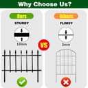 Thealyn Metal Decorative Garden Fence 22" Wide x 18" High (5 Panels, Total Length 9.17 feet), Metal Border Folding Fence, Landscape Fencing for Flower Bed, Yard, Animal Barrier