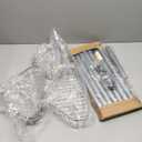 ESSEME Corner Shower Caddy Tension Pole: Adjustable Rustproof 4-Tier Inside Bathroom Organizer - 47-121 inch Quick Installation Bathtub Shelves for Shampoo Storage - Rod Floor Standing Bath Rack (Silver)