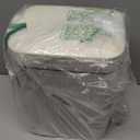 Feisco Small Trash Can with Lid,Small Bathroom Trash Can with Foot Pedal and Press Type Lid,Slim Step-On Trash Bin Wastebasket Garbage Can for Kitchen,Bathroom Office, Bedroom (White, 2.6 Gallon)