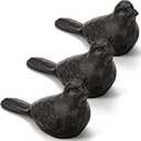 ZOOFOX 3 Pack Cast Iron Door Stopper, Decorative Door Stop, Heavy Duty Rustic Bird Door Stop Wedge for Carpet, Tile, Concrete or Wooden Floor