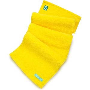 Eco Friendly Gym Towel for Working Out - Soft and Absorbent Cotton Exercise Towel - No Synthetic Microfibers or Plastics - Sweat Towel for Gym, Fitness, Sports, Yoga - Yellow - 1 Pc