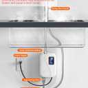 Electric Tankless Water Heater 110V 3000W, Under Sink Instant Hot Water Heater with Digital Display, Point of Use Portable Mini Heater for Kitchen Bathroom Sink