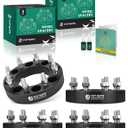 YHTAUTO 8x170 mm Wheel Spacers 1.5 Inch Fits Ford F-250 Super Duty 1999-2002, Excursion 2000-2002 Tire Spacers w/ M14x2 & 12.9 Grade Studs, 125mm Center Bore 8 Lug 4PCS Black