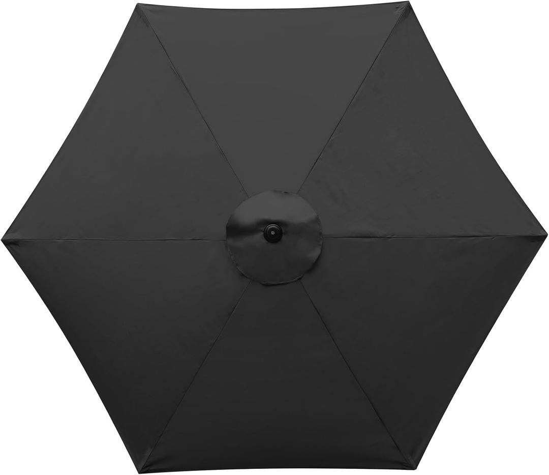 9 Feet Patio Umbrella Replacement Canopy for 6 Ribs, Market Umbrella Top, Yard Table Umbrella Top Cover,Universal Strong and Thick Umbrella Canopy,Canopy Only