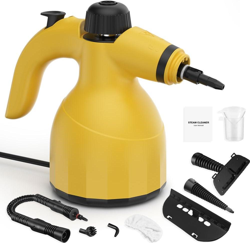 Handheld Steam Cleaner - High Pressure Steam Cleaner With 350ML Tank, Multi-functional Cleaning Tools for Kitchen, Bathroom, Couch, Car. Portable Steamer Makes Housework Easier