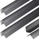 Therwen 30 Pcs Aluminum Alloy Metal Molding Corner Guards 48 x 1.2 x 1.2 Inches Wall Corner Guard Protectors with 90° Angle Door Frame Cabinet Baseboard Protector for Edge Wall Decoration(Black)