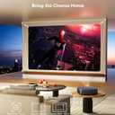 Mini Projector with WiFi and Bluetooth, Native 1080P Portable Outdoor Movie Short Throw Projector with Android 14, Built-in Speaker, Compatible with Smartphone, Fire TV Stick, HDMI/USB