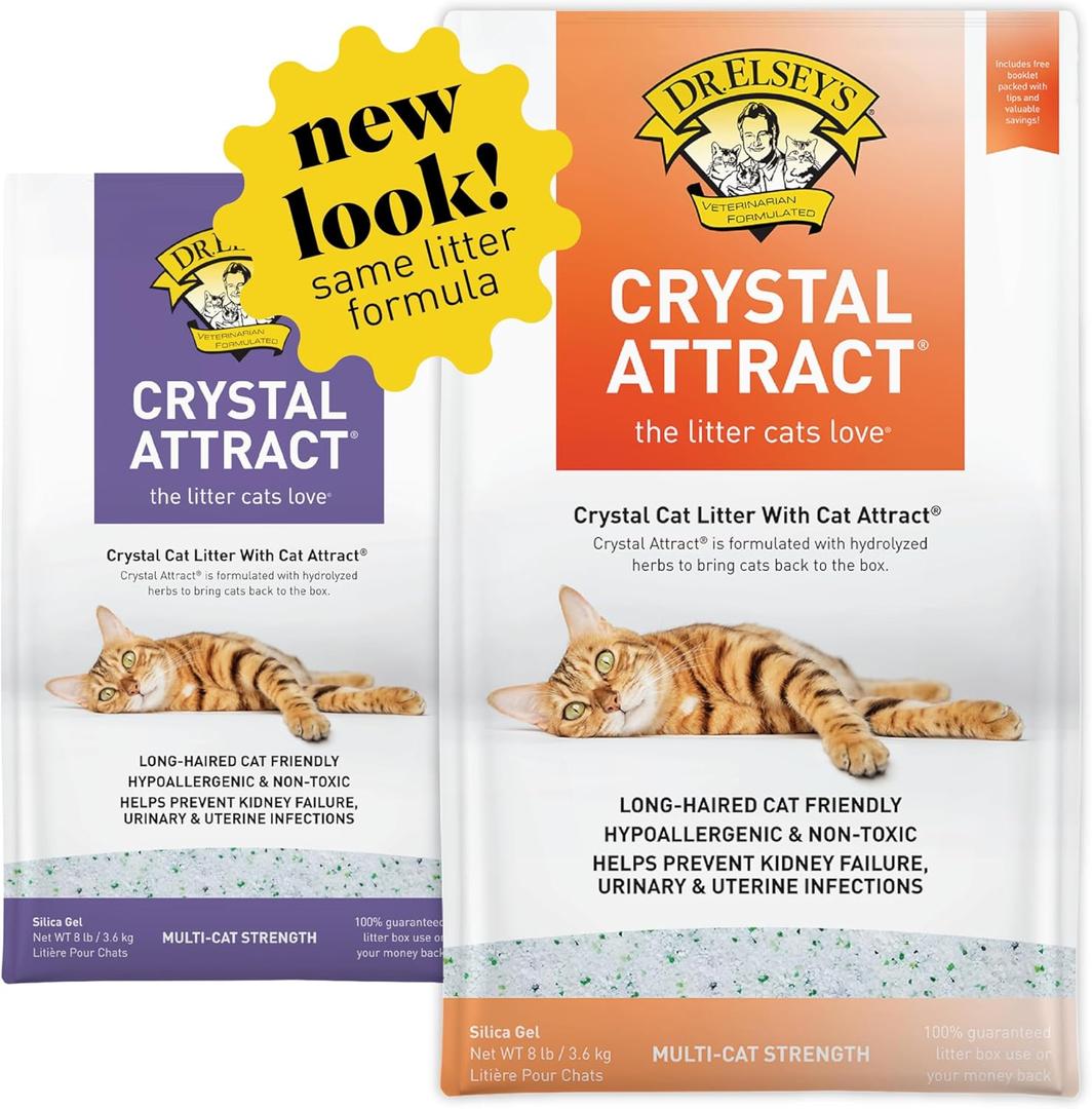Dr. Elsey's Crystal Attract Silica Cat Litter, 8lbs