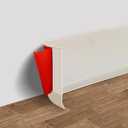 Vinyl Wall Base Baseboard Molding Trim 6" Flexible Self Adhesive Rubber Wall Base Moulding Trim Peel and Stick Design, 6 Inch x 40 Feet, Beige Wood