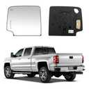 Compatible with Chevy Silverado 1500 GMC Sierra 1500 2014-2017 Silverado Sierra 2500 3500 HD 2015-2017, Upper Heated Driver Left Side Mirror Glass with Turn Signal & Backing Plate, Replaces 23444110