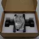 Matte Black Door Knobs Interior with Lock, Modern Privacy Rectangle Door Knob Door Handles for Bathroom Bedroom