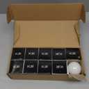 KOR (Pack of 10) G16.5 White Finsh Decorative (E12) Candelabra Base Globe Shape Incandescent 120V G16 1/2 Light Bulbs (15)