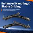 Front Lower Control Arm Kit Compatible with 2012-2019 Volkswagen Beetle, 2012-2015 Beetle Cabrio (Mexico), 2012-2022 Passat | Replace# 561407151A, 561407152A