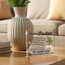 2 x Pastor Appreciation Gifts, Pastor Gifts for Men, Gift for Pastors Clear Acrylic Decorative Sign Desk Decor