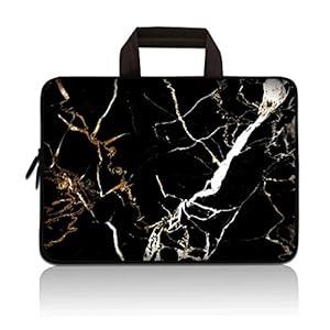 11 11.6 12 12.1 12.5 inch Laptop Carrying Bag Chromebook Case Notebook Ultrabook Bag Tablet Cover Neoprene Sleeve for Apple MacBook Air Samsung Google Acer HP DELL Lenovo Asus (Black Marble)