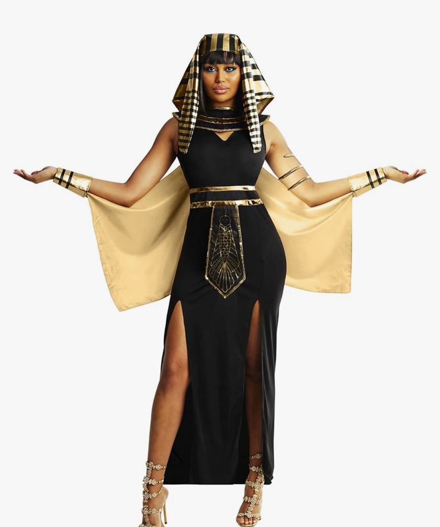 Morph Queen Cleopatra Costume for Women - Egyptian Halloween Costume - Classic Cleopatra Dress for Parties, S