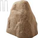 VEVOR Faux Rock Cover, Outdoor Fake Rock Well Pump Cover, Realistic Natural Texture, Lightweight & Weather-Resistant Artificial Boulder for Landscaping Garden Yard Dcor, Sandy Brown, Small Size