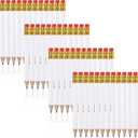 Zonon 48 Pieces Golf Pencils Mini Half Pencils with Eraser Short with Erasers Bulk Small for Kids HB Wedding Bridal School Office Writing Drawing Pocket(White)