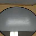 SCWF-GZ 24" Round Mirror Circle Wall Mounted Hanging or Against Wall Aluminum Alloy Metal Frame Dressing Make-up Mirrors for Entryway Bedroom Bathroom Living Room 24 inch Silver