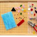 17"x12" Stained Glass Cutting Mat, Double-Layer Detachable Design, Great for Scoring and Cutting Glass, Catching Glass Shards, Stained Glass Cutting Tools Supplies (2 Types Grid - Translucent)