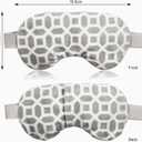 2 in 1 Heated/Ice Eye Mask Moist Heat Eye Mask Lavender & Flaxseed Sinus Pillow Microwavable for Dry Eye,Styes,Sinus Pain,Headache,Migraine,Puffy or Swollen Eyes Irritated and Inflamed Eyelid Bumps