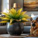 Ttranewsoo Artificial Plants Outdoor Faux Plant,Artificial Agave Faux Hostas Outdoor Uv Resistant Artificial Plants Indoor Fake Plant Artificial Agave Plant Indoor(2pcs, 28") Yellow