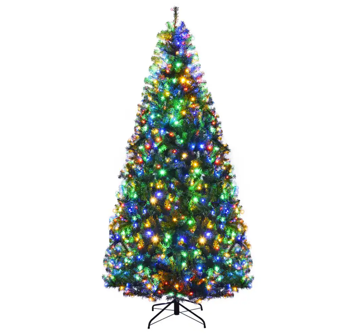 9 ft. Pre-Lit LED Hinged Artificial Christmas Tree with 1000 LED Lights and Stand
