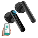 Fingerprint Door Lock- Smart Door knob,biometric Door Lock，with passcode keypad keyless Entry Door Handle，for Bedroom Home Hotel Office Apartment (Black with APP)