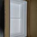 NBTORCH Large Buffet Risers Set of 4, 16"x8"x5" Display Stands, White Acrylic Food Risers for Party, Dessert Table, and Catering, Nesting and Stackable Display Risers