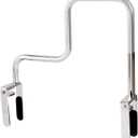 DMI Chrome Plated Grab Bars For Bathtubs And Showers For Seniors For Bathtubs And Showers, Adjustable Bathtub Rail Safety Grab Bars, Rust-resistant, 250 Lb Capacity, Textured Non-Slip Handle, 3.3-5.8"
