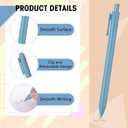 Fulmoon 50 Pcs Ballpoint Pens Bulk Retractable Comfortable Writing Pens Cute Christmas Supplies in Medium Point 1.0 mm for Teacher Office Home Baby Shower (Light Blue,Black Ink)