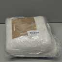 TreeWool 2-Piece Gorjeeus Collection Soft Reversible Bathroom Rug Cotton Bath Mat Set with Crochet Border - Rectangle (23"x36" / 19"x26"; White)