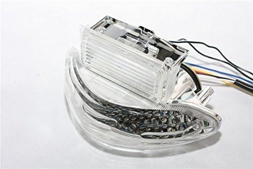 SMT- Custom Clear Lens Brake Tail Light with Integrated Turn Signals Indicators Compatible With SUZUK 1999-2007 Hayabusa GSXR1300 2003-2006 Katana 600/750 2003-2006 GSX-F 600/700 [B00XM7K1S4] (Classic)