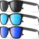 Polarized Sunglasses for Men and Women - Classic Fashion Sun Glasses Shades for Driving, Outdoor Sports, and Daily Wear UV400 Protection