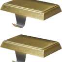 6Pcs Rectangular Stocking Hooks Christmas Non-Slip Stocking Holders Fireplaces Shelf Hook Tabletop Stocking Hangers