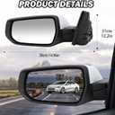 Driver Side View Mirror Compatible with 2016 2017 2018 2019 2020 2021 2022 Malibu LT Hybrid, Mirrors With Heated Turn Signal,7-Pins OE-GM1320539 (White)