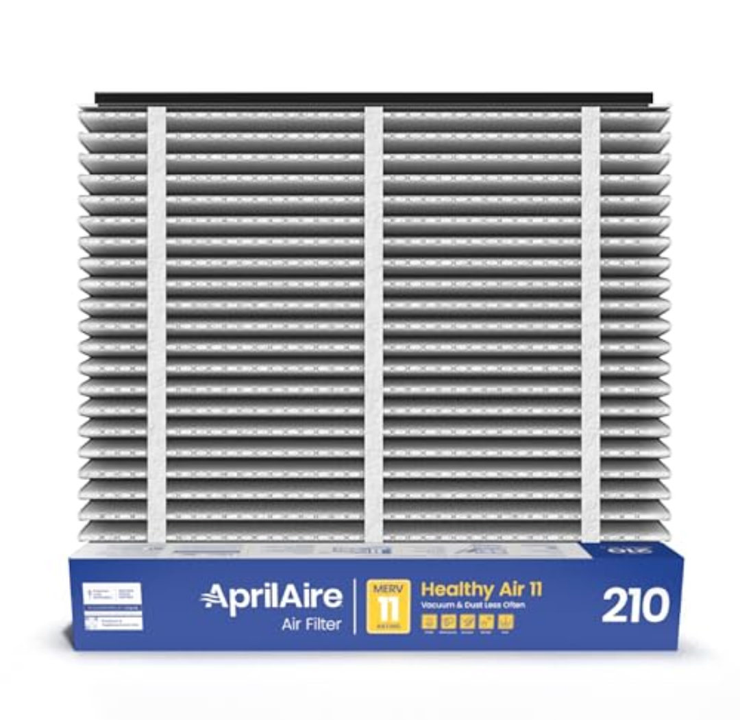 AprilAire 210/213Replacement Filter for AprilAire Whole House Air Purifiers - MERV 11, Clean Air & Dust, 20x25x4 Air Filter (Pack of 2)