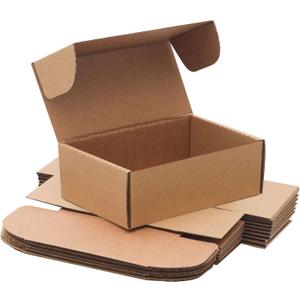 9x6x2'' Small Shipping Boxes for Packaging, YOUNGKEE 10 Pack Small Cardboard Boxes for Crafts, Recyclable Corrugated Boxes for online Business, Mailer, Gift Packing, Jewelry Box Shipping, Brown