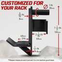 Yes4All Power Rack J-Hooks & Attachments Heavy Duty Barbell Holders Compatible with 2x2 & 3x3 Power Racks for Home Gym