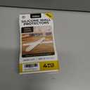 2 x 4 Clear Silicone Wall Protector Strips  Self-Adhesive Door Slam Stoppers & Noise Dampening Bumpers for Cabinets, Car, Toilet Lids, Drawers, Shower  5.5" x 0.7" x 0.2" by Vellax