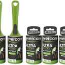 Evercare Ultra Sticky Pet Lint Roller Value Pack with 2 Lint Rollers and 3 Refill Rolls, 60 Sheets Each Multicolor