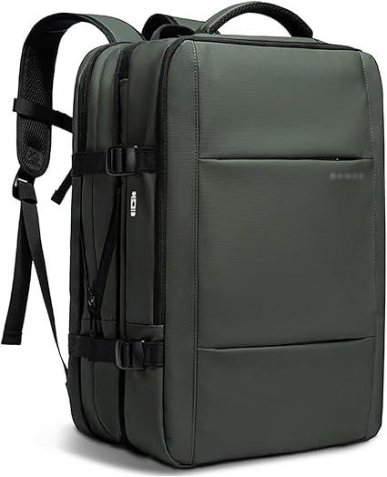 Travel Backpacks Business Backpack Flight Approved Carry On Backpacks with USB Charging Port 17-inch Laptop Backpack for International Travel Bag Weekender Luggage Backpack for Men Women Green