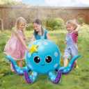 Sprinkler for Kids, Inflatable Octopus Water Toys with 6 Rings, Kids Sprinklers for Yard, Summer Outdoor Toys Backyard Water Spray Sprinkler Fun Toy for 3 4 5 6 7 8 Years and Up Boys Girls Gifts