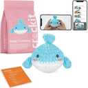 CROCKIT Crochet Kit for Beginners, Beginner Crochet Kit for Adults Kids Christmas Gifts, DIY Knitting Animal Kit, Amigurumi Crochet Starter Kit with Step-by-Step Video Tutorials（Whale) , Pack of 3